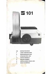 GAF 101 manual. Camera Instructions.